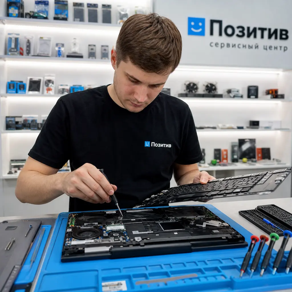 заменить клавиатуру на ноутбуке Samsung в Туле