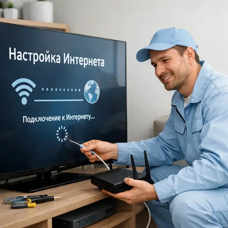 Настройка интернета на ТВ в Туле