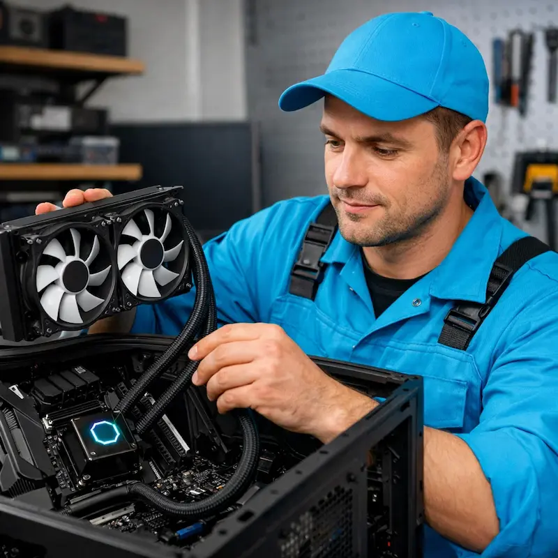 Установка водяного охлаждения на компьютер в Туле